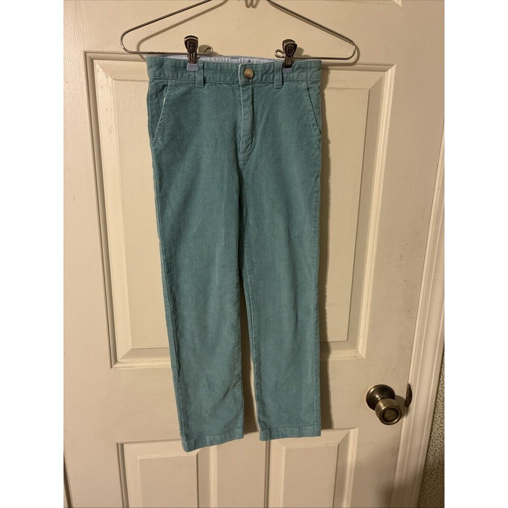 LITTLE ENGLISH Fine-Wale Corduroy Pants - Blue/Green -Boys 8
